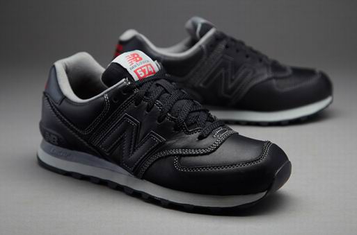 new balance cuir noir et rouge